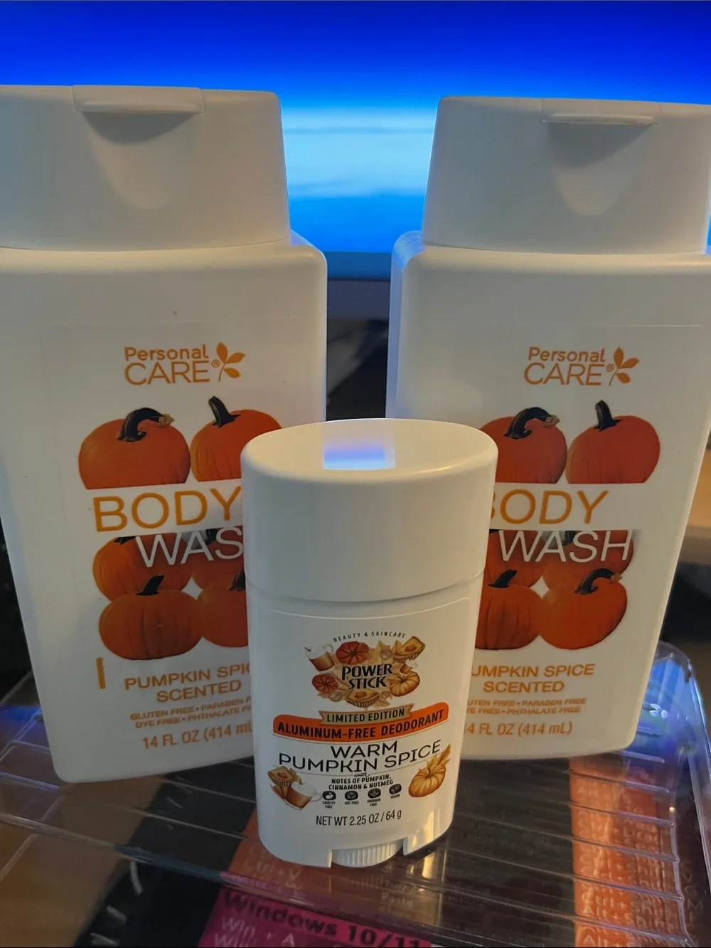 Personal Care Pumpkin Spice Body Wash & Power Stick Deodorant - Warm Orange